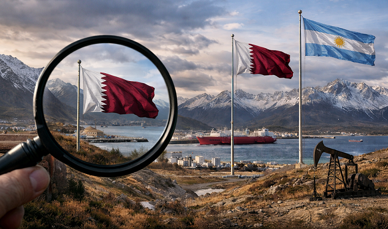 Bandera de Catar en Patagonia