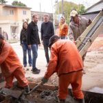 Otermín y Katopodis recorrieron los avances de la obra hídrica en Llavallol.