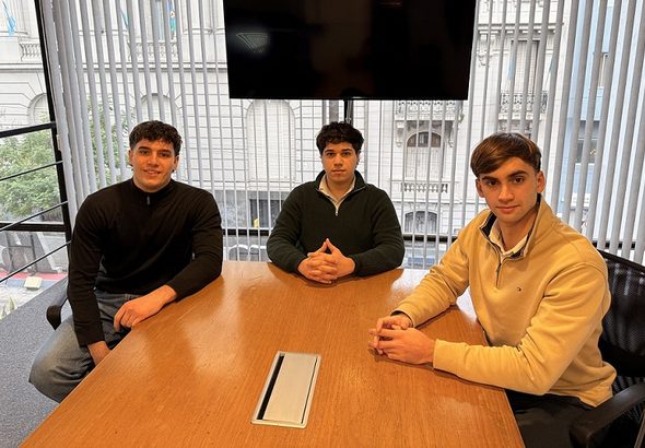 Conrado Lanfrit, Felipe Ricciardi y Diego Arrechea (Fundadores de Órbita Chat)